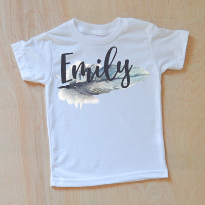 Personalized Feather Boho T-Shirt