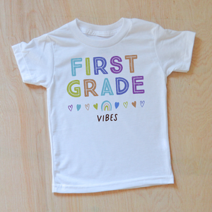 Colorful Back to School Vibes T-Shirt | Choose Colors and Grade