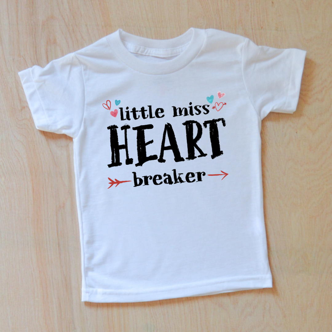 Little Miss Heart Breaker Kid's Valentine's Day T-Shirt