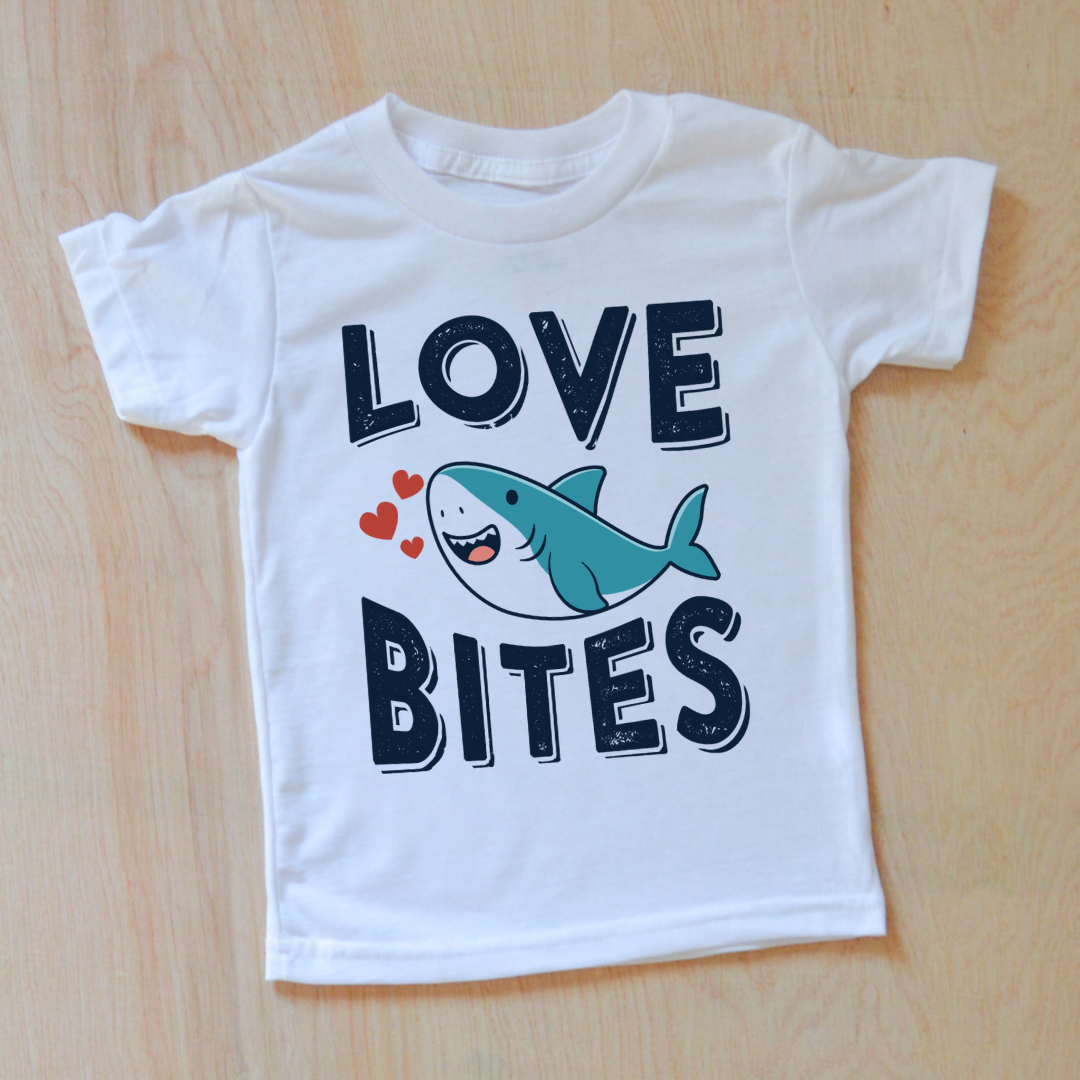 Love Bites Valentine Shark T-Shirt