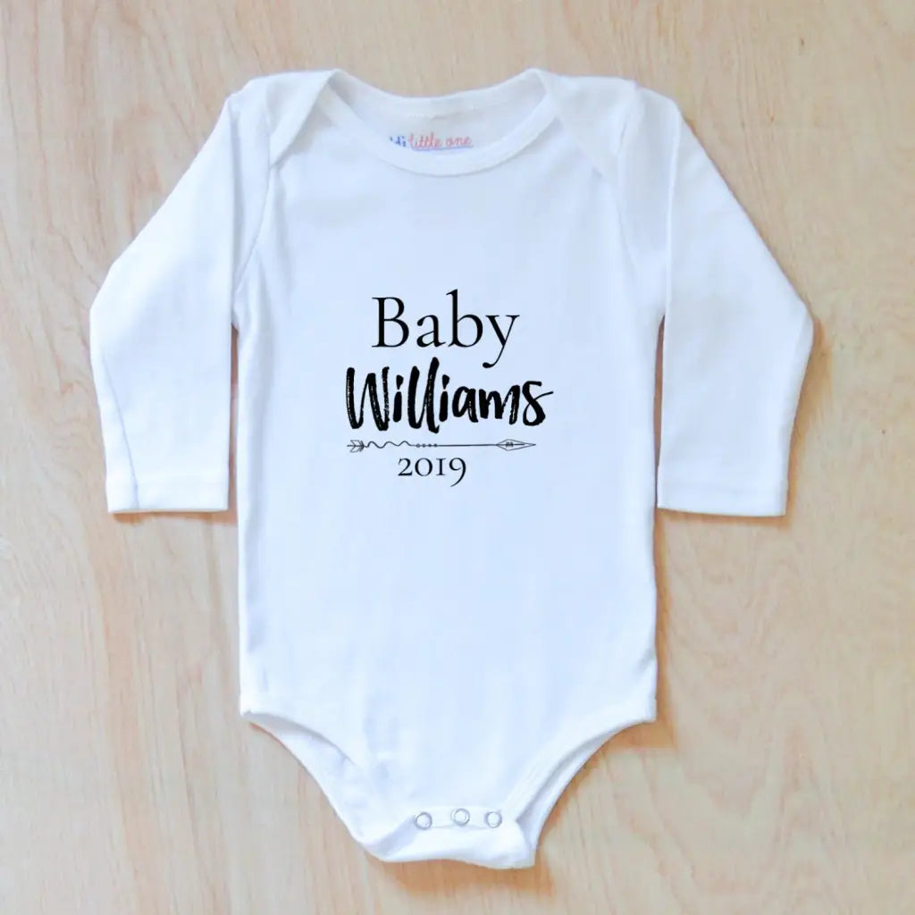 Baby Announcements Personalized Onesie at Hi Little One