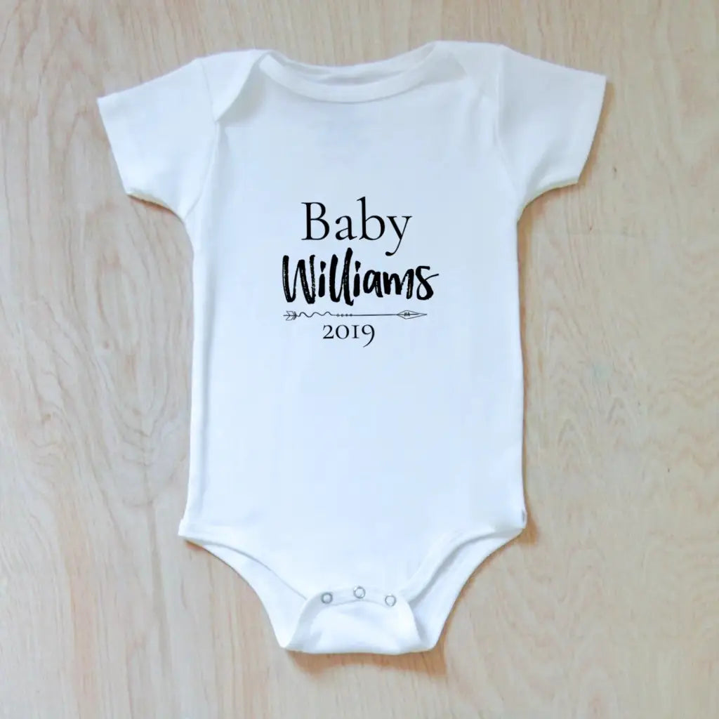 Baby Announcements Personalized Onesie at Hi Little One