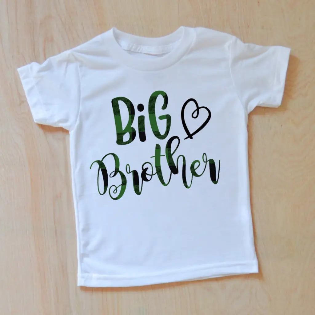 Big Brother Heart T-Shirt - 2T / White / Short Sleeve -