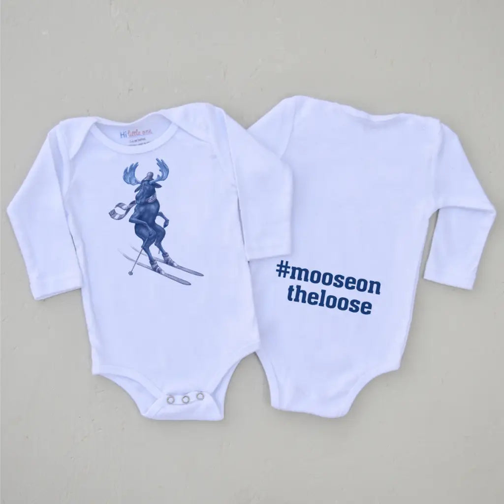 Blue Moose Baby Onesie at Hi Little One