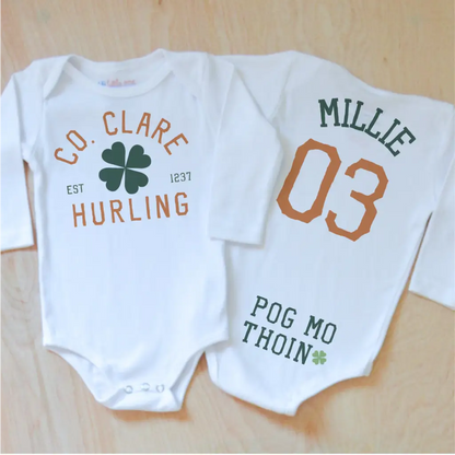 County Clare Hurling Onesie at Hi Little One