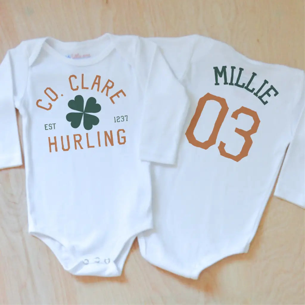 County Clare Hurling Onesie at Hi Little One