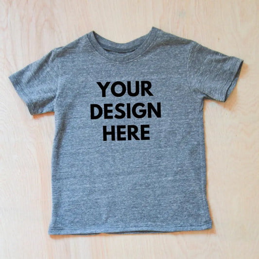 Custom Gray Tri-Blend T-shirt - Gray-T-shirt