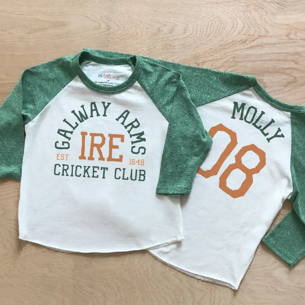 Galway Arms Cricket Club Green Raglan at Hi Little One