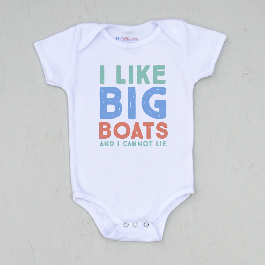 I Like Big Boats Onesie at Hi Little One