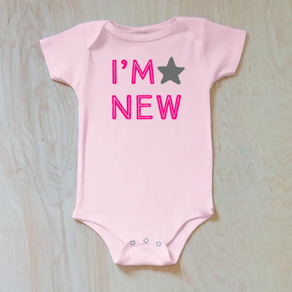 I’m New Onesie - 3-6M / Light Pink / Short Sleeve - Onesie