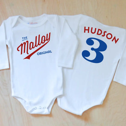 Little League Personalized Onesie - 3-6M / Short Sleeves /