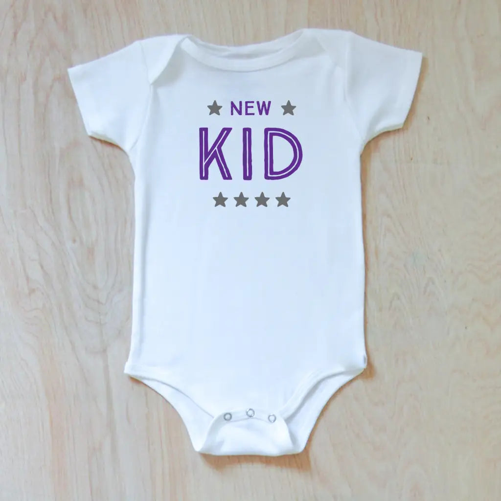 New Kid Onesie - 0-3M / White / Short Sleeve - Onesie