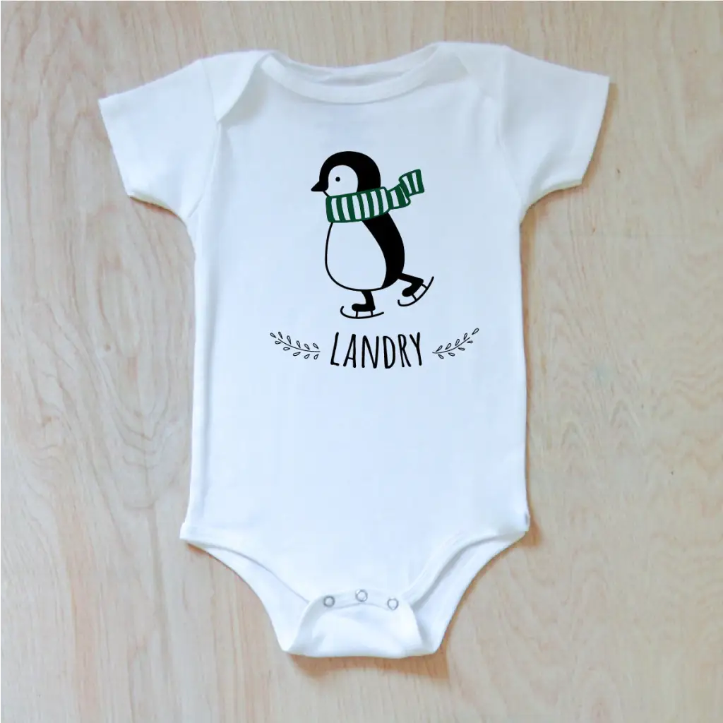 Penguin Personalized Onesie at Hi Little One