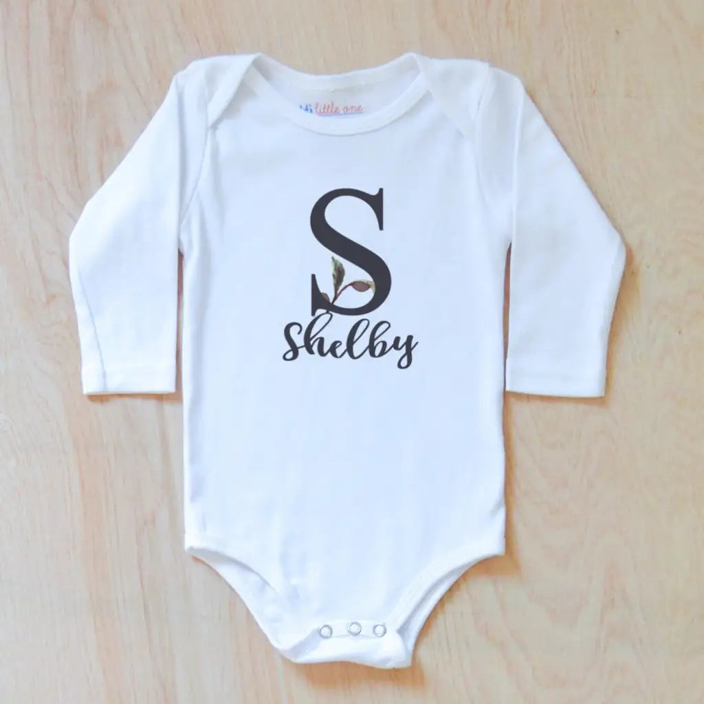 Personalized Initial Boho Onesie at Hi Little One