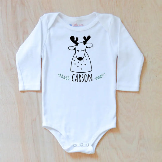 Reindeer Personalized Onesie at Hi Little One