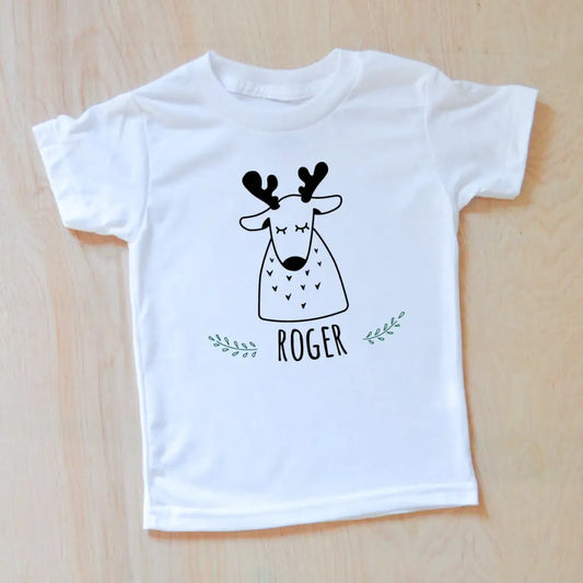 Reindeer Personalized T-shirt at Hi Little One