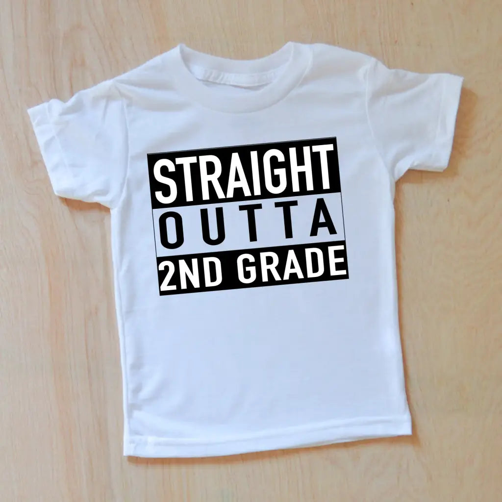 Straight Outta 1st Grade T-shirt - White-T-Shirt