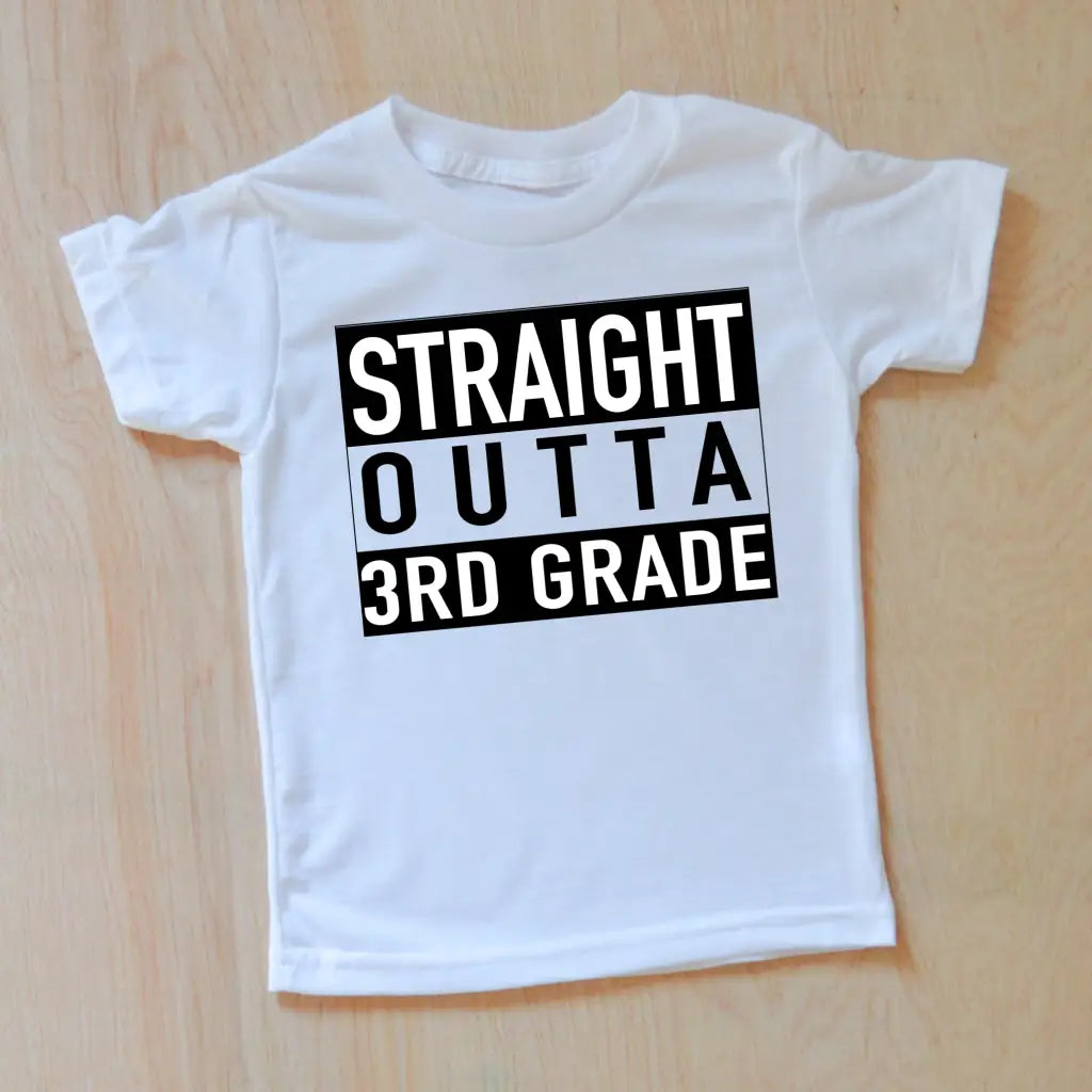 Straight Outta 1st Grade T-shirt - White-T-Shirt